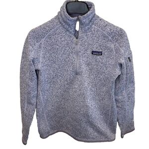 Women's Patagonia Better Sweater Zip Knit/ Fleece Pullover Sz M Purple